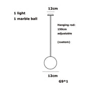 Lampe Suspendue en Albâtre Flottant
