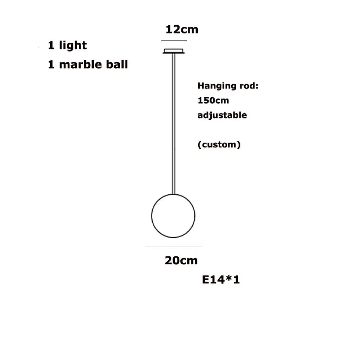 Lampe Suspendue en Albâtre Flottant