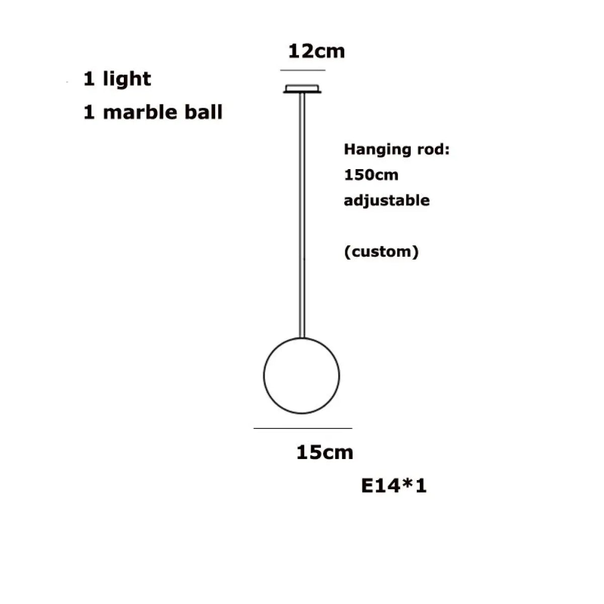 Lampe Suspendue en Albâtre Flottant