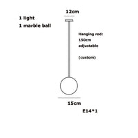 Lampe Suspendue en Albâtre Flottant