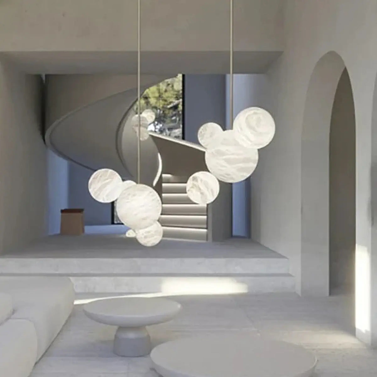 Lampe Suspendue en Albâtre Flottant