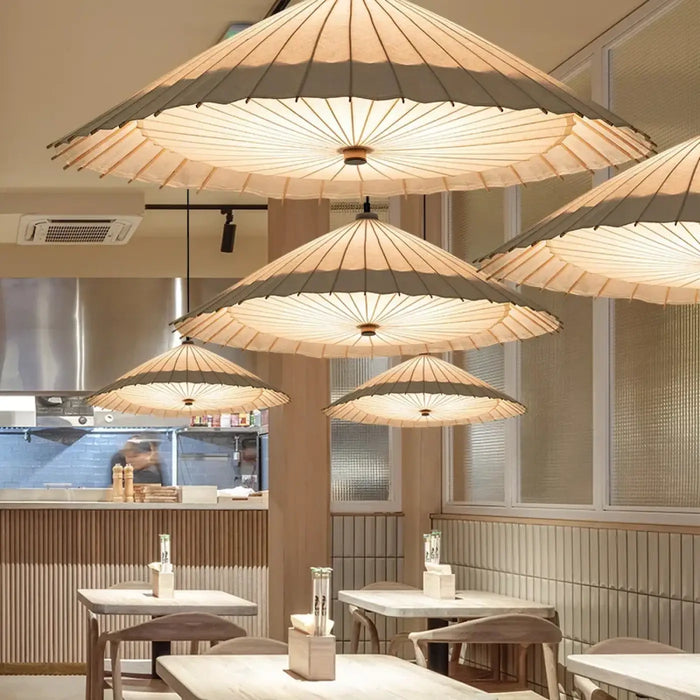 Lampe Suspendue Japonaise en Papier Naturel