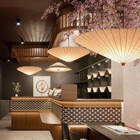Lampe Suspendue Japonaise en Papier Naturel