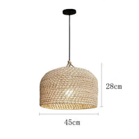 Lampe Suspendue Tissée en Osier Naturel