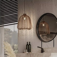 Suspension Tissée en Rotin pour Salle de Bain