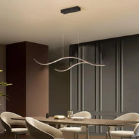 Lampe Suspendue Vague LED Dorée