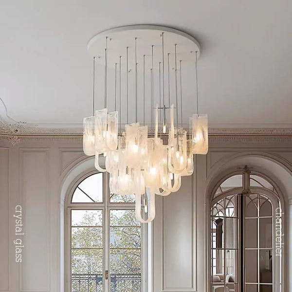 Suspension Élégante en Verre pour Salon Chic