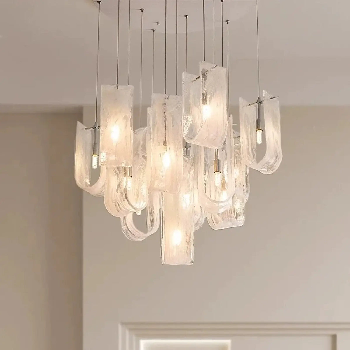 Suspension Élégante en Verre pour Salon Chic