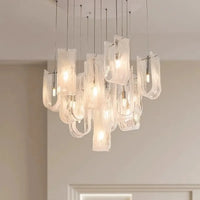 Suspension Élégante en Verre pour Salon Chic