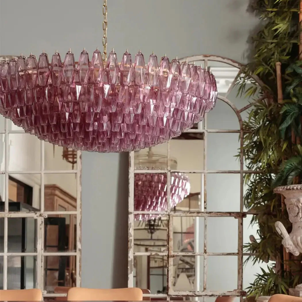 Suspension en Verre Sculpté pour Intérieur Moderne