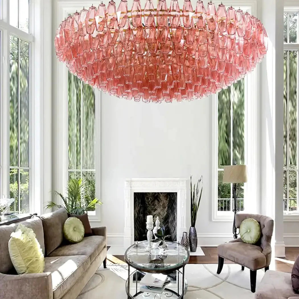 Suspension en Verre Sculpté pour Intérieur Moderne