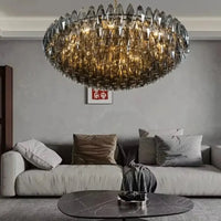 Suspension en Verre Sculpté pour Intérieur Moderne