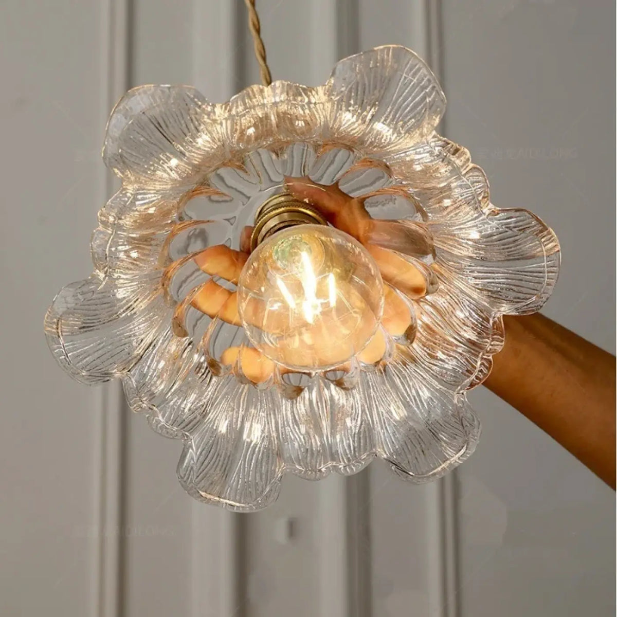 Suspension Verre Transparent Vintage