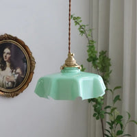 Suspension Crème en Céramique Ondulée