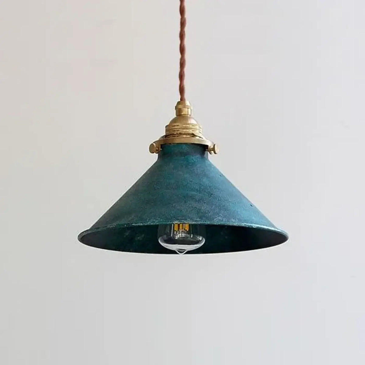 Lampe Suspendue Cage Cuivrée pour Cuisine