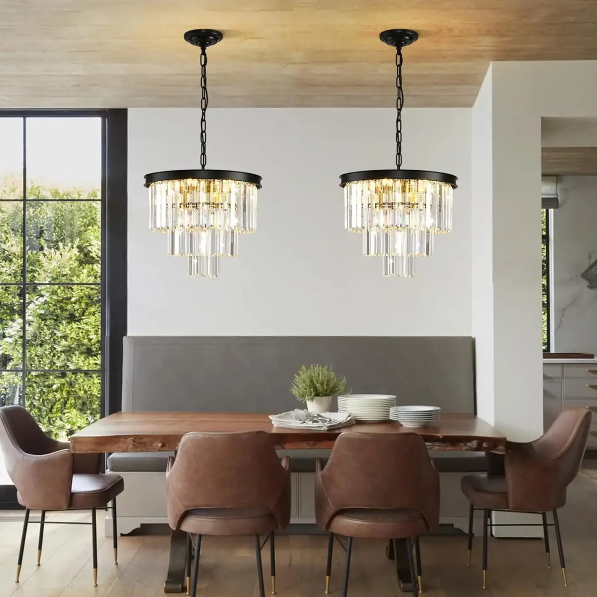 Suspension LED Linéaire Verticale Minimaliste pour Îlot de Cuisine