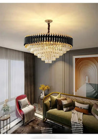 Lustre Cascade en Cristal pour Escalier