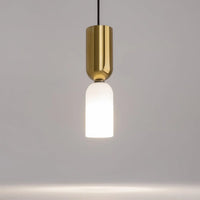 Suspension tube bicolore noire et acier pour intérieur scandinave