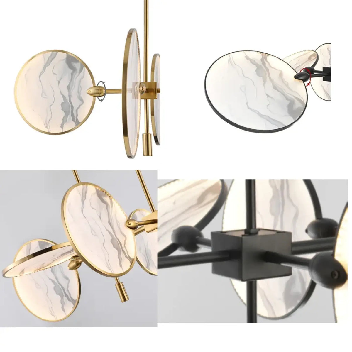 Lustre Disques Marbrés pour Salle à Manger