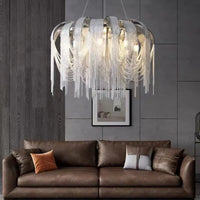 Lustre Suspendu à Franges Dorées