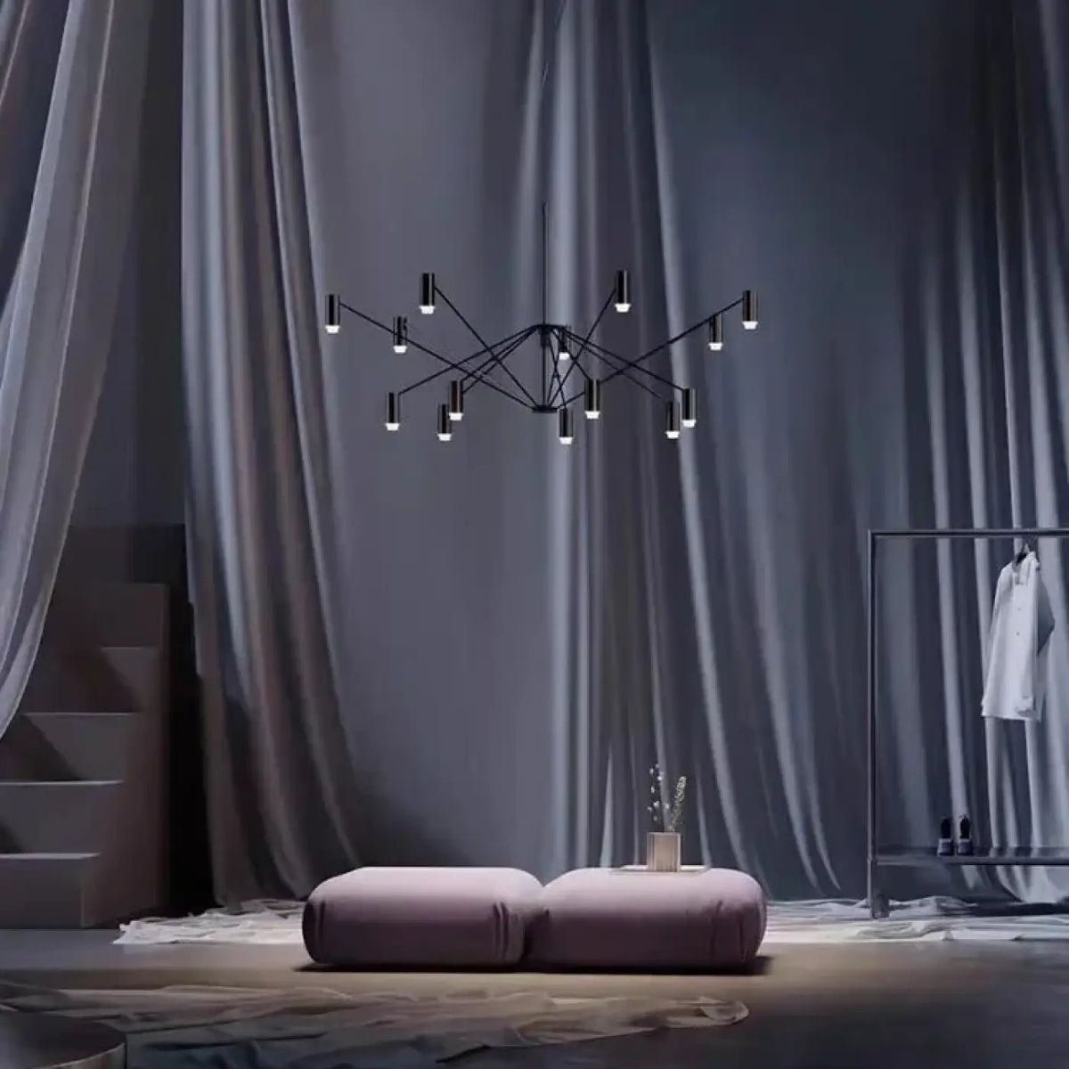 Lampe Suspendue Multibras à Spots pour Salon