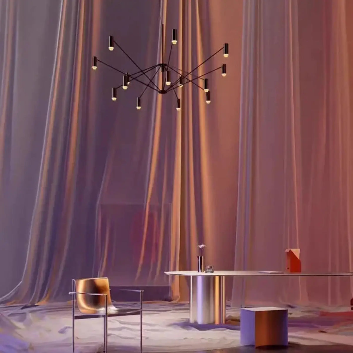 Lampe Suspendue Multibras à Spots pour Salon