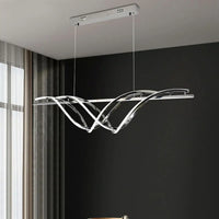 Lampe Suspendue Ondulée Dorée Design