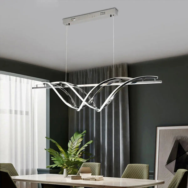 Lampe Suspendue Ondulée Dorée Design
