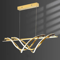 Lampe Suspendue Ondulée Dorée Design