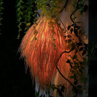 Lampe Suspendue en Raphia Effet Plume