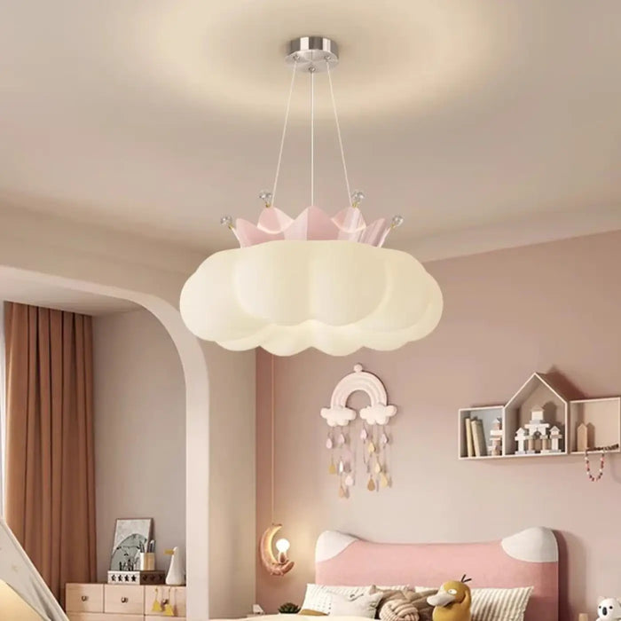 Lampe Suspendue Nuage avec Couronne pour Chambre Enfant