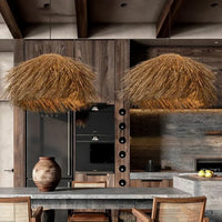 Suspension en Paille Naturelle Style Bohème Chic
