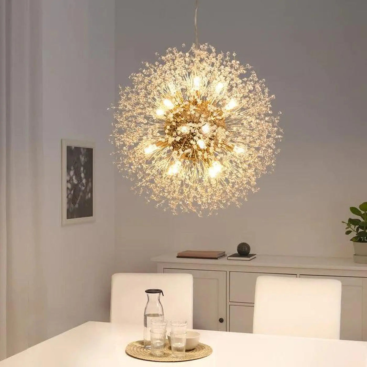 Lampe Suspendue Pissenlit Dorée et Poétique