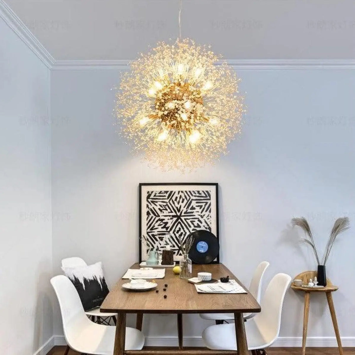 Lampe Suspendue Pissenlit Dorée et Poétique