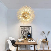 Lampe Suspendue Pissenlit Dorée et Poétique