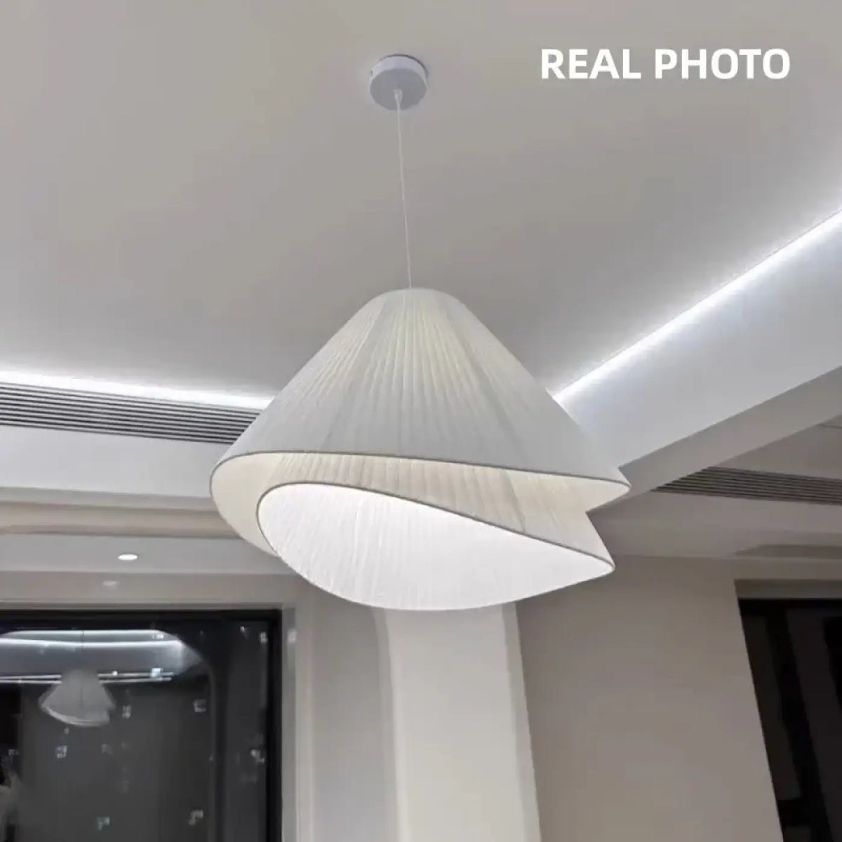 Lampe Suspendue Blanche Plissée Origami