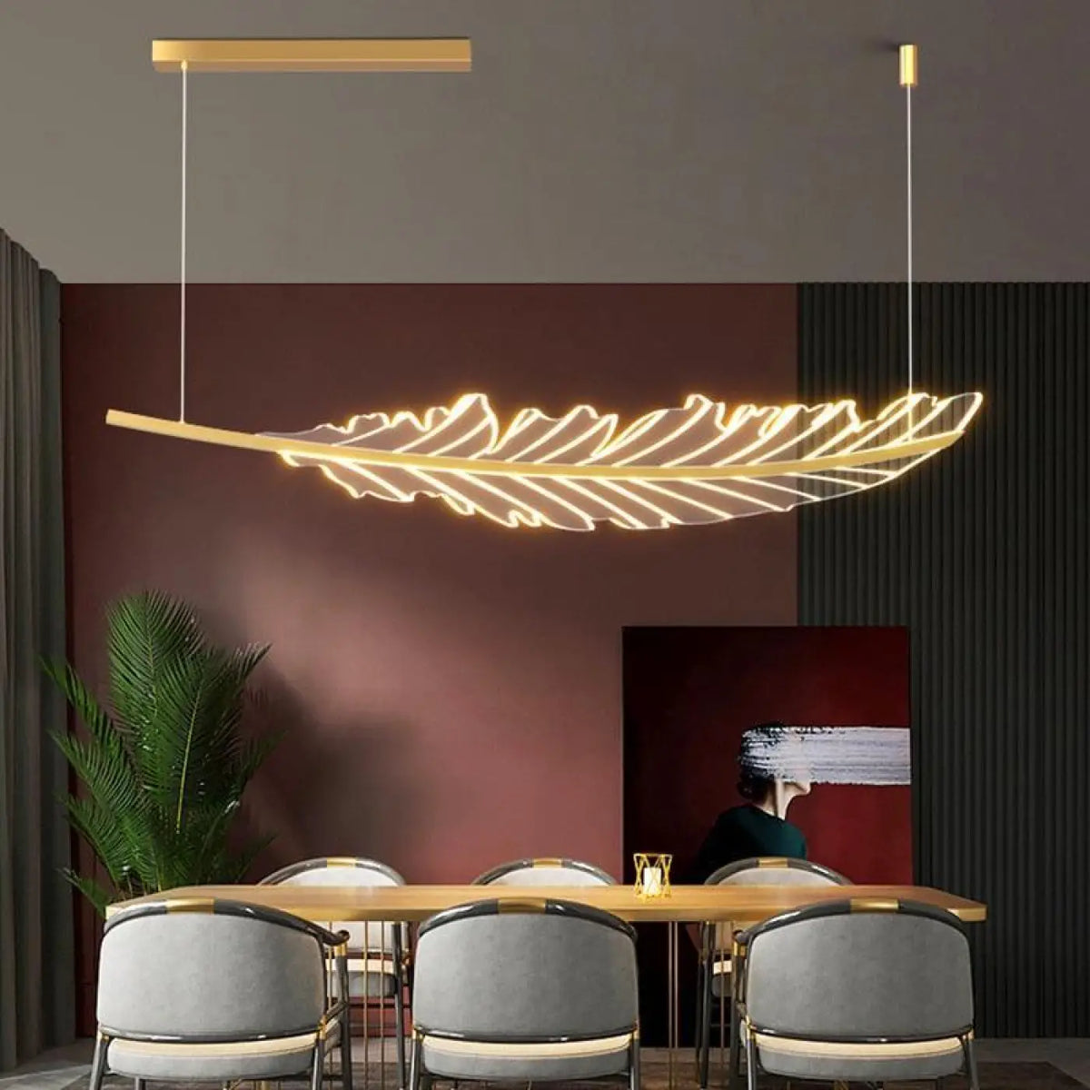 Lampe Suspendue Plume pour Chambre et Salon