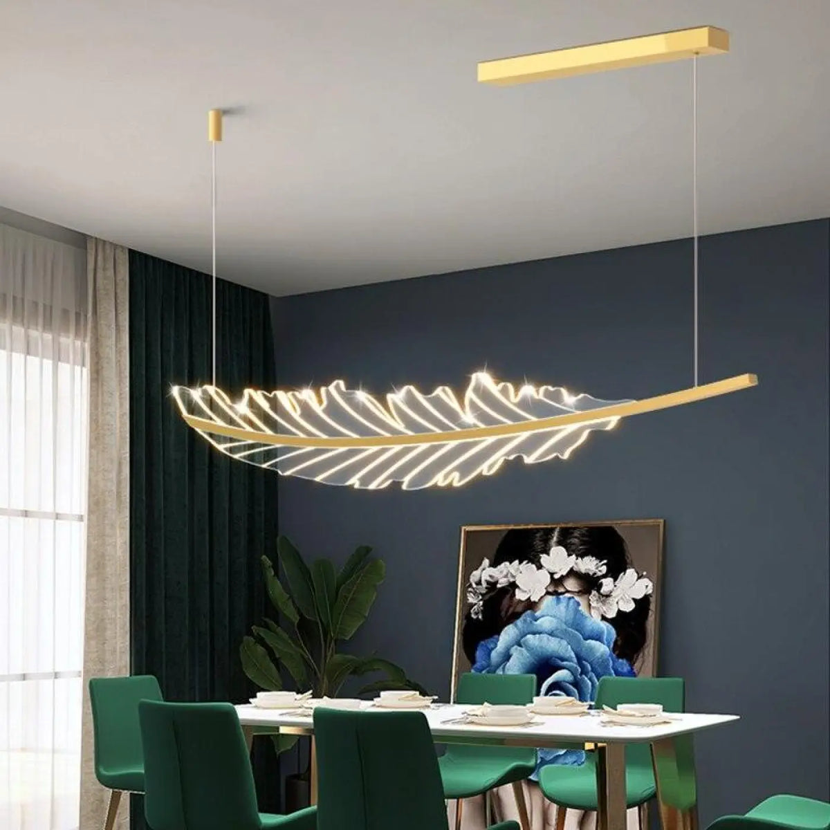 Lampe Suspendue Plume pour Chambre et Salon