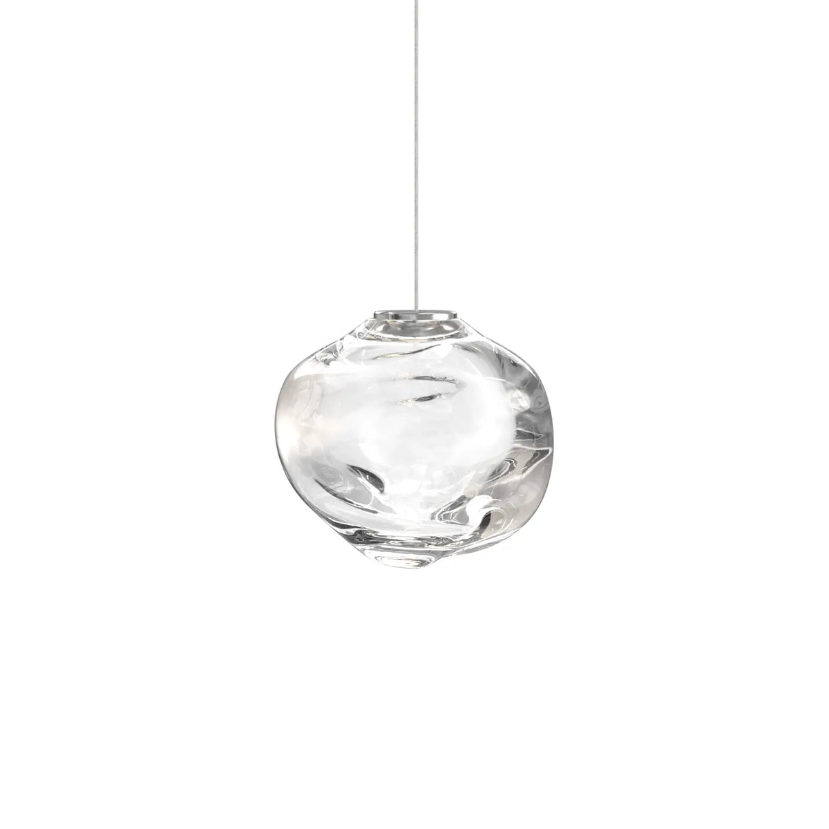 Suspension en verre Golden Mica éclairant une salle à manger design