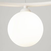 Suspension à globes de 60cm avec six sphères lumineuses en verre, vue 22