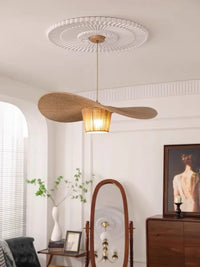 Lampe Suspendue en Rotin Forme Aile