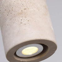 Lampe Suspendue Travertin Jaune et Bois