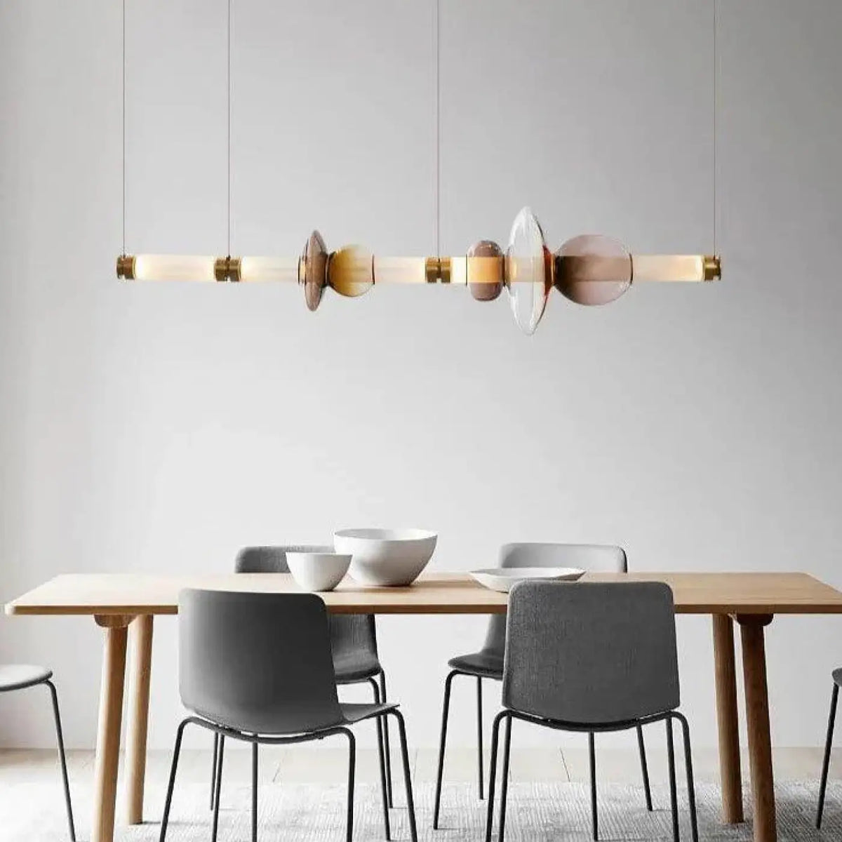 Suspension Tube LED Moderne pour Salle à Manger