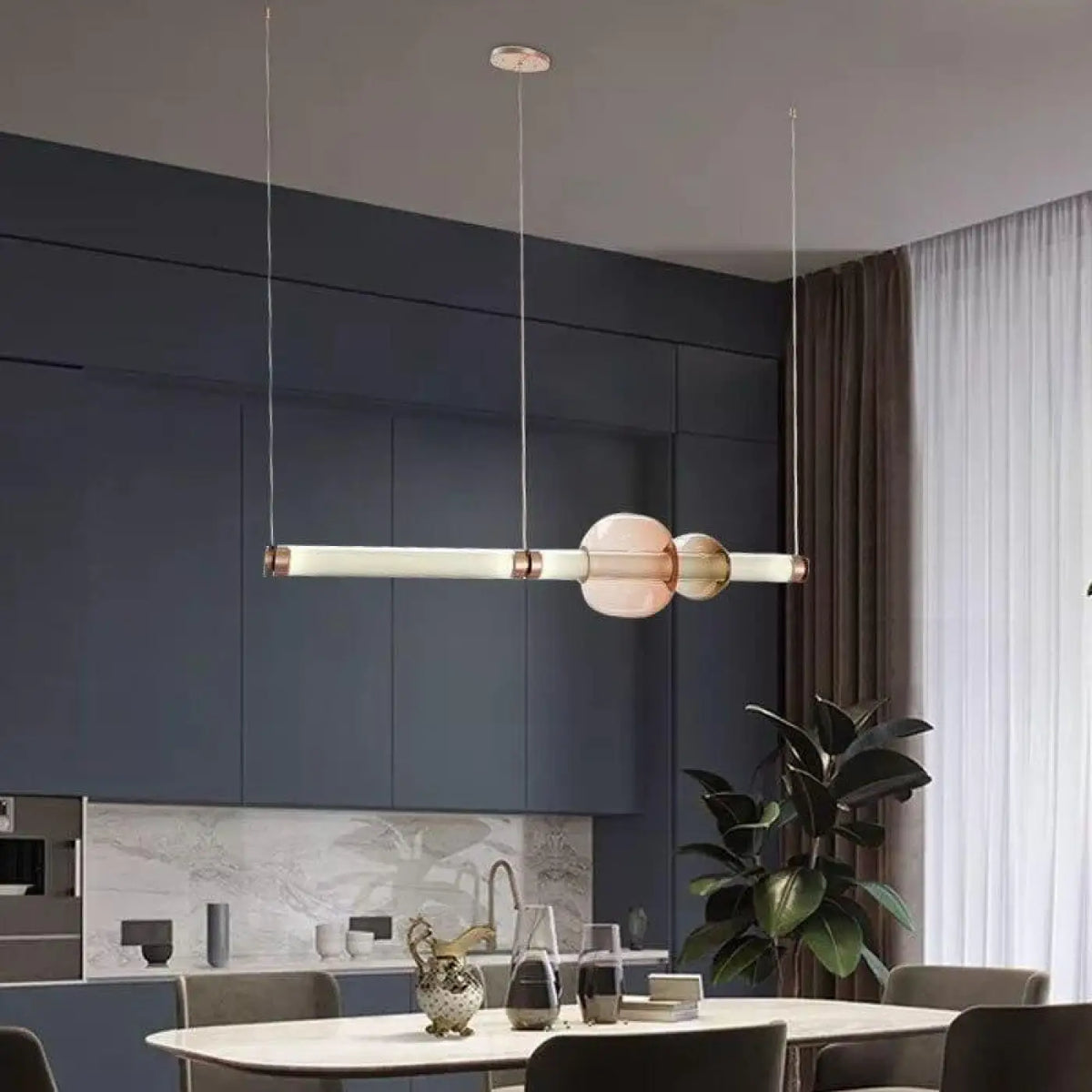 Suspension Tube LED Moderne pour Salle à Manger