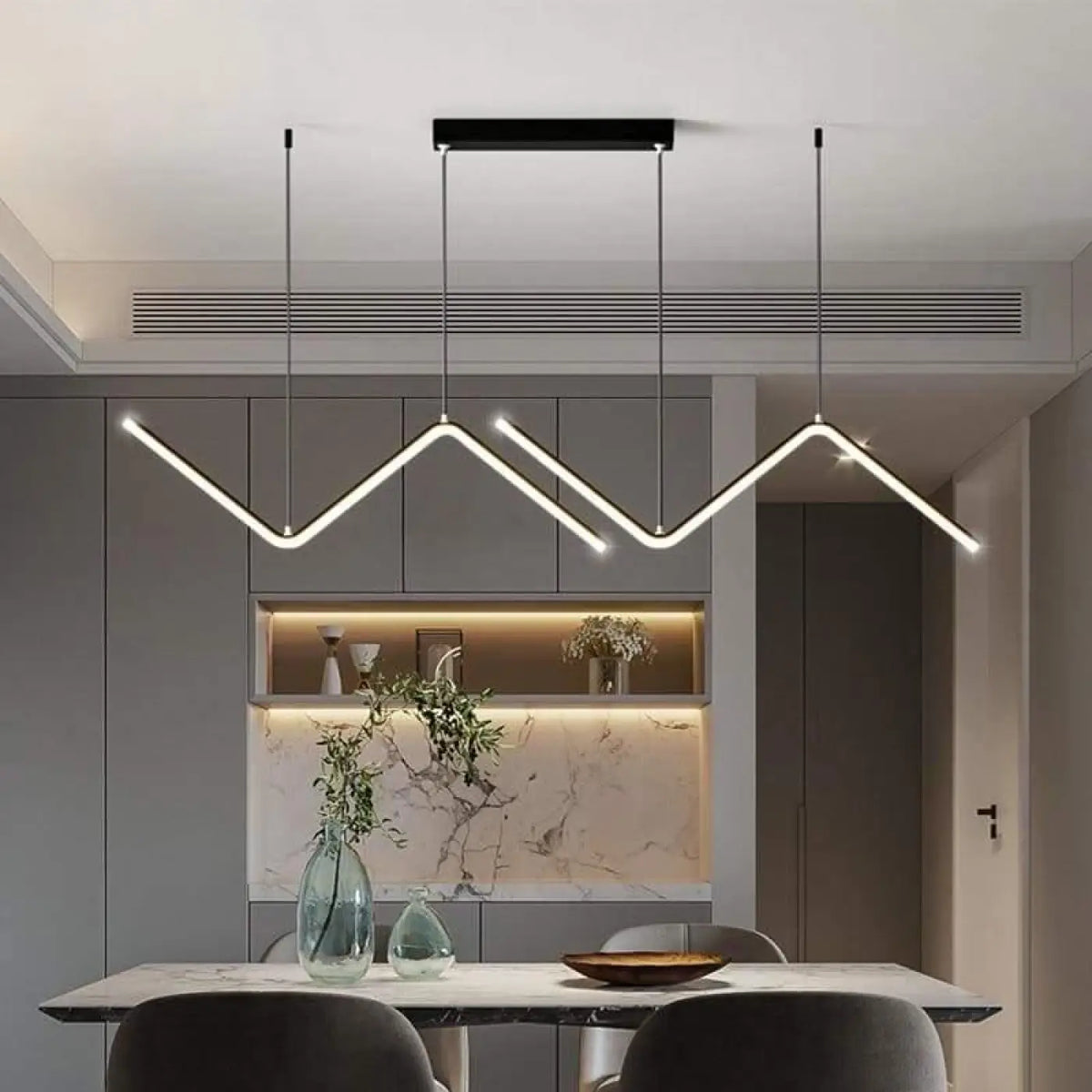 Suspension LED Zig Zag pour Salle à Manger