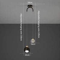Suspension Duo Noir et Doré Design