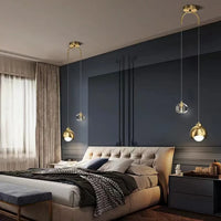 Suspension Duo Noir et Doré Design