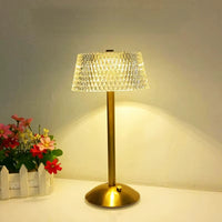 Lampe de Table en Cristal | Diamant Rétro