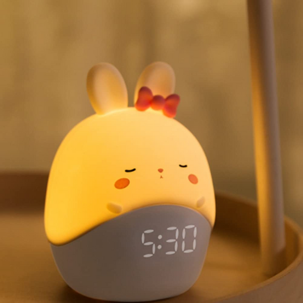 TICOUNY - Réveil LED Lapin avec Veilleuse Réglable Lumio™