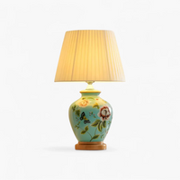 Lampe De Chevet Céramique Fleurs maison-lampe-de-chevet